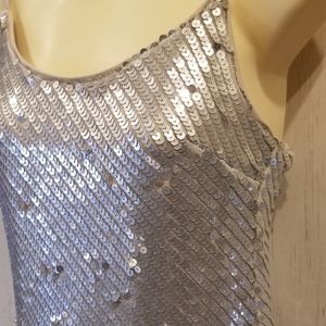 Silver Sequin Mini Dress